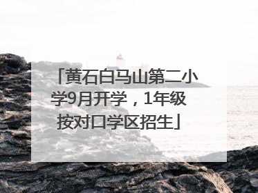 黄石白马山第二小学9月开学，1年级按对口学区招生